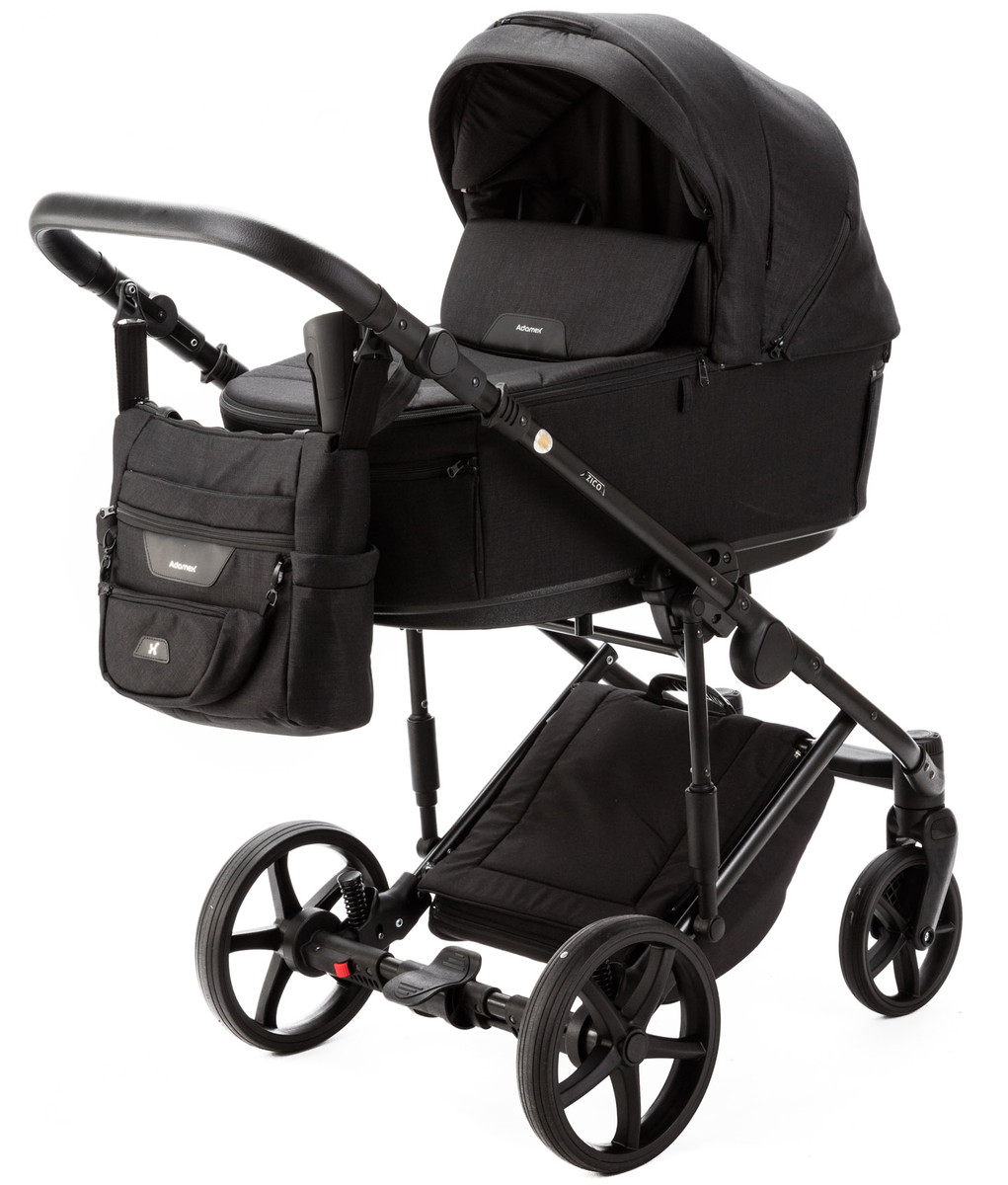 Детская коляска Adamex Zico New 2 в 1 ZN-TK53 (черный)