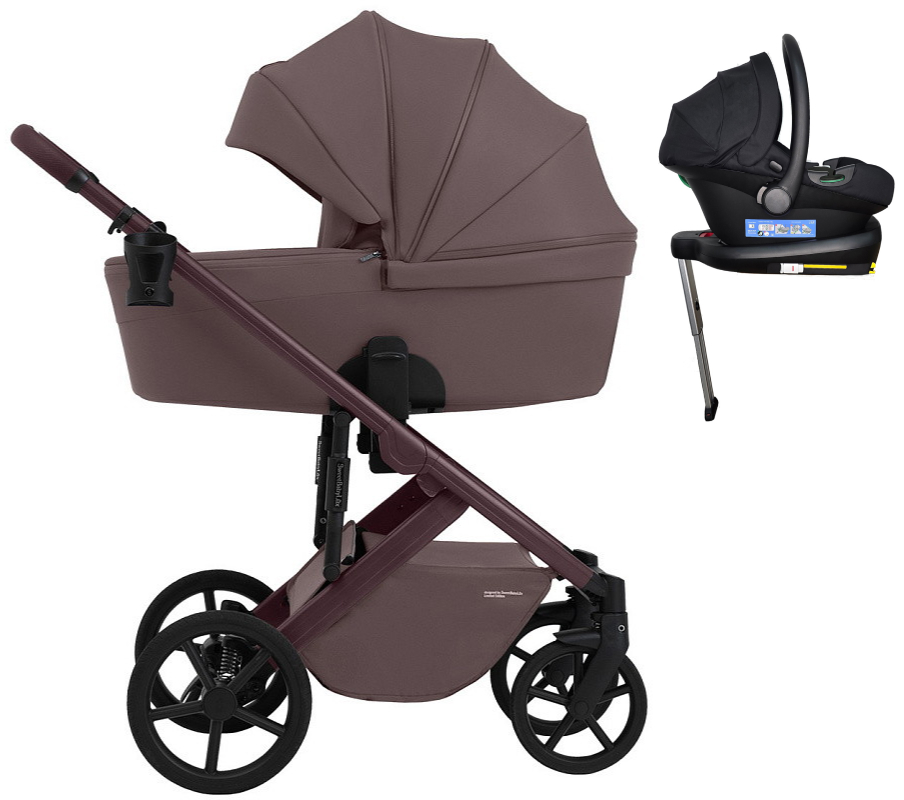 Коляска 4 в 1 Sweet Baby SBL Dolce + автокресло Elegante Plus с базой i-Size ISOFIX DK780 Mokka