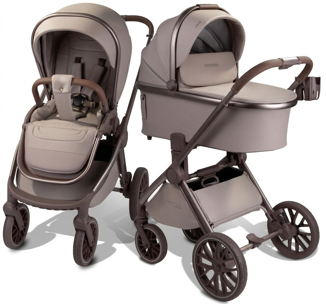 Детская коляска AmaroBaby Motus Premium Ecco Exclusive 2 в 1 мокко