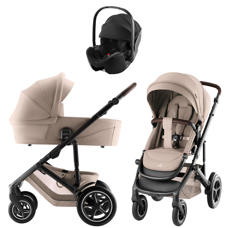 Коляска 3 в 1 Britax Roemer Smile 5Z Style и автокресло Baby-Safe Pro Space Black Teak