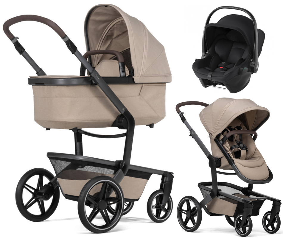 Детская коляска 3 в 1 Joolz Day 5 и автокресло Baby-Safe Core Space Black Sandy Taupe
