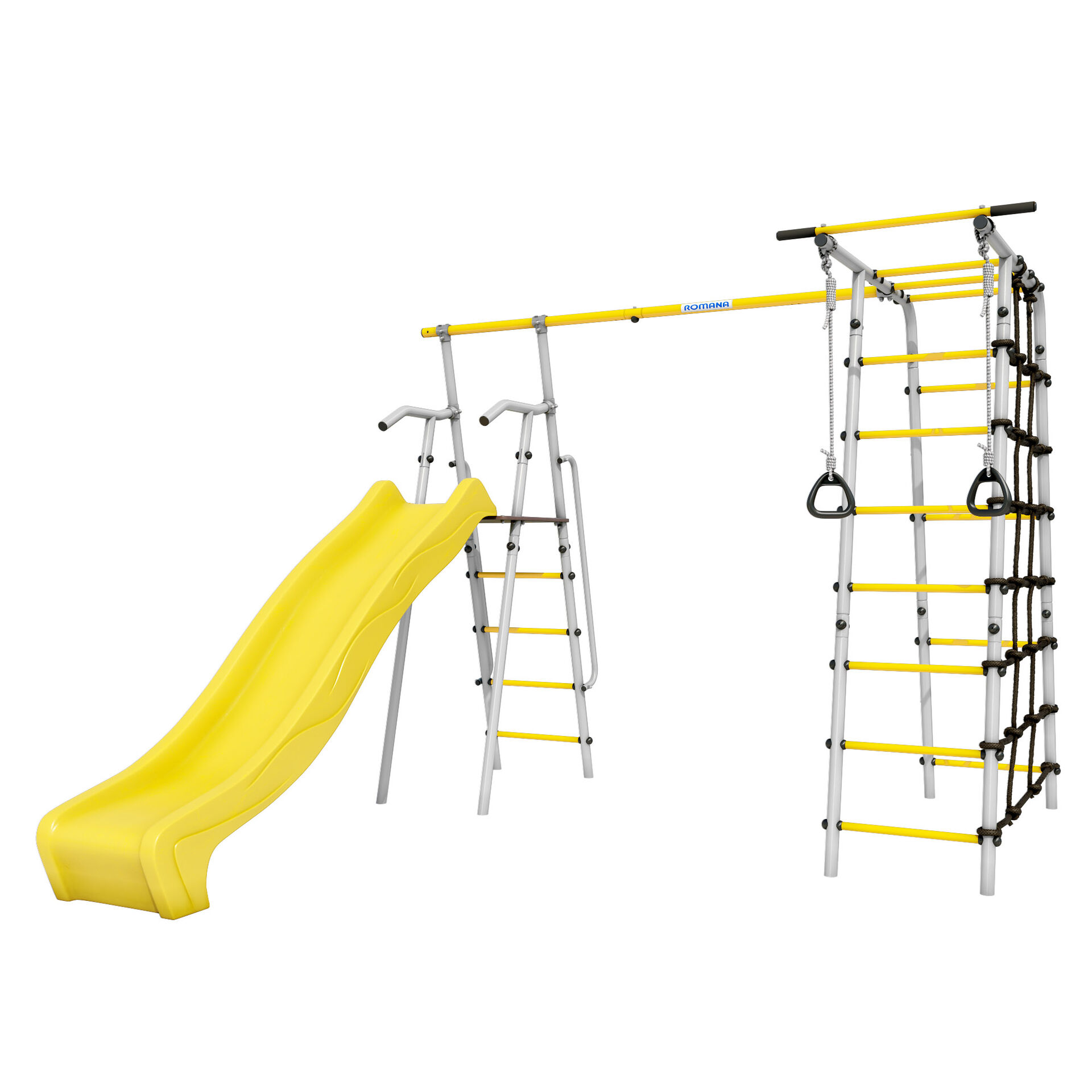 Дачный комплекс Romana - Богатырь MAX без качелей 103.07.07 серый/жёлтый
