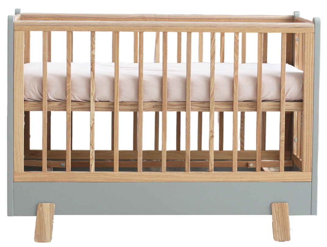 Детская кроватка Фабрика Облаков Onlybaby Scandi, без маятника серый