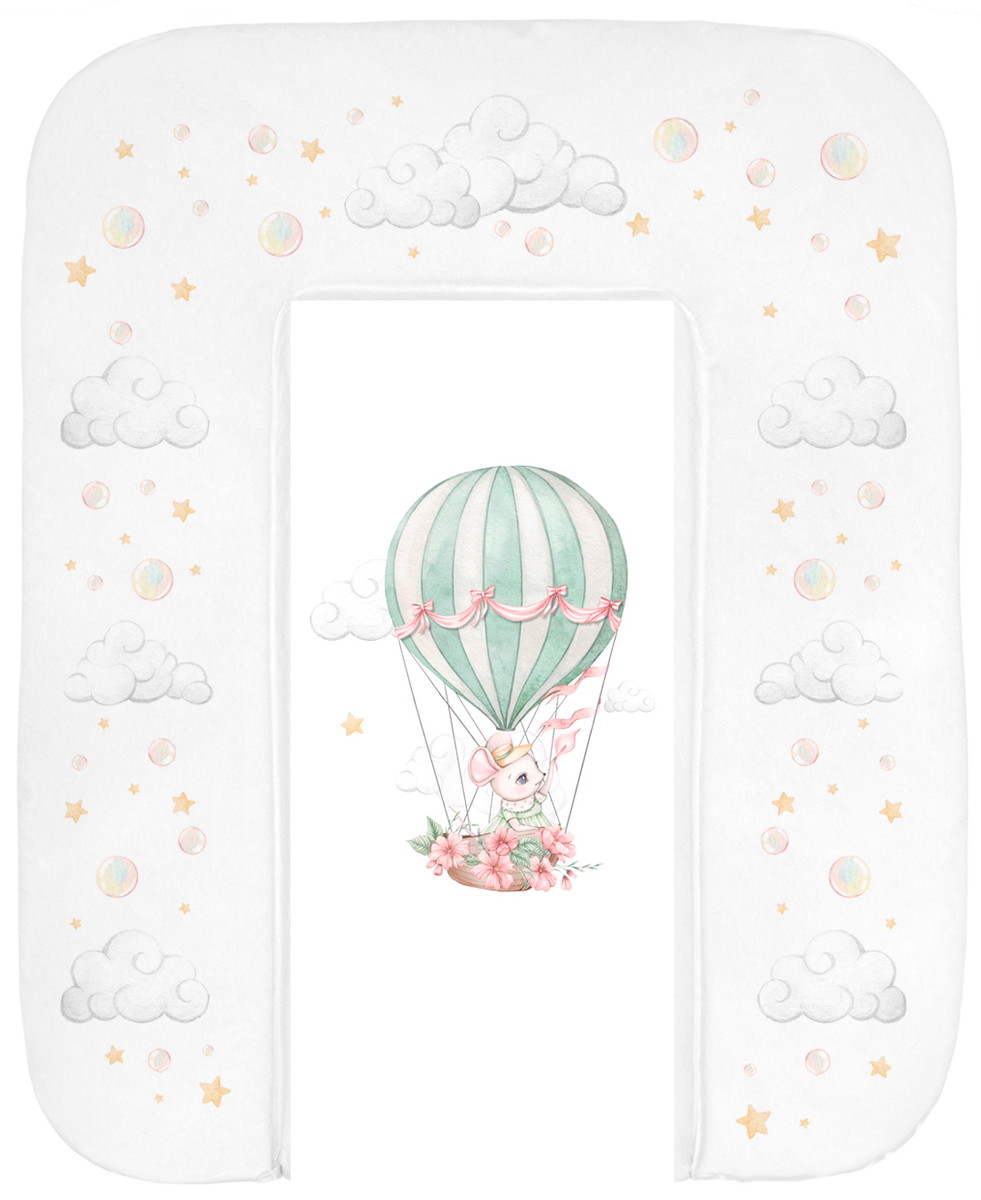 Пеленальный матрасик №2 Vikalex Облачный Цирк 58х71 см мышка