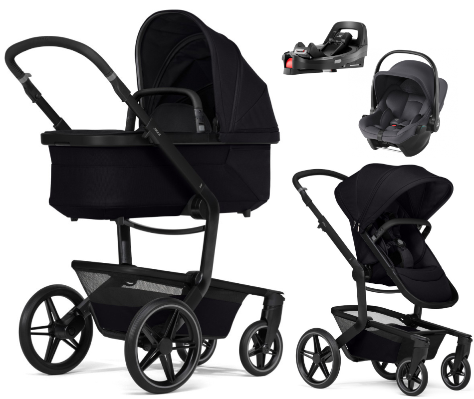 Детская коляска 4 в 1 Joolz Day 5 и автокресло Baby-Safe Core Midnight Grey2 и база Vario Base 5Z без адаптеров Space Black