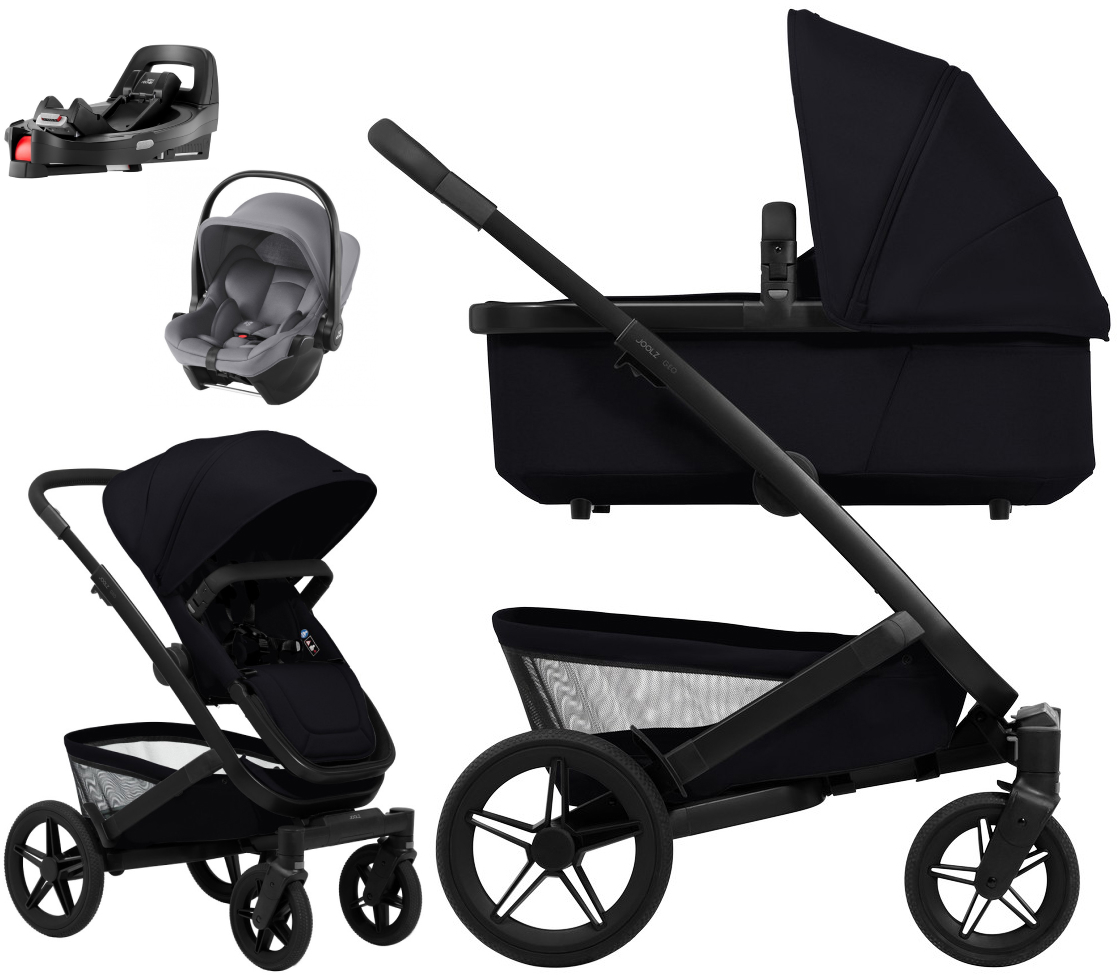 Детская коляска 4 в 1 Joolz Geo5 и автокресло Baby-Safe Core Frost Grey и база Vario Base 5Z Space Black