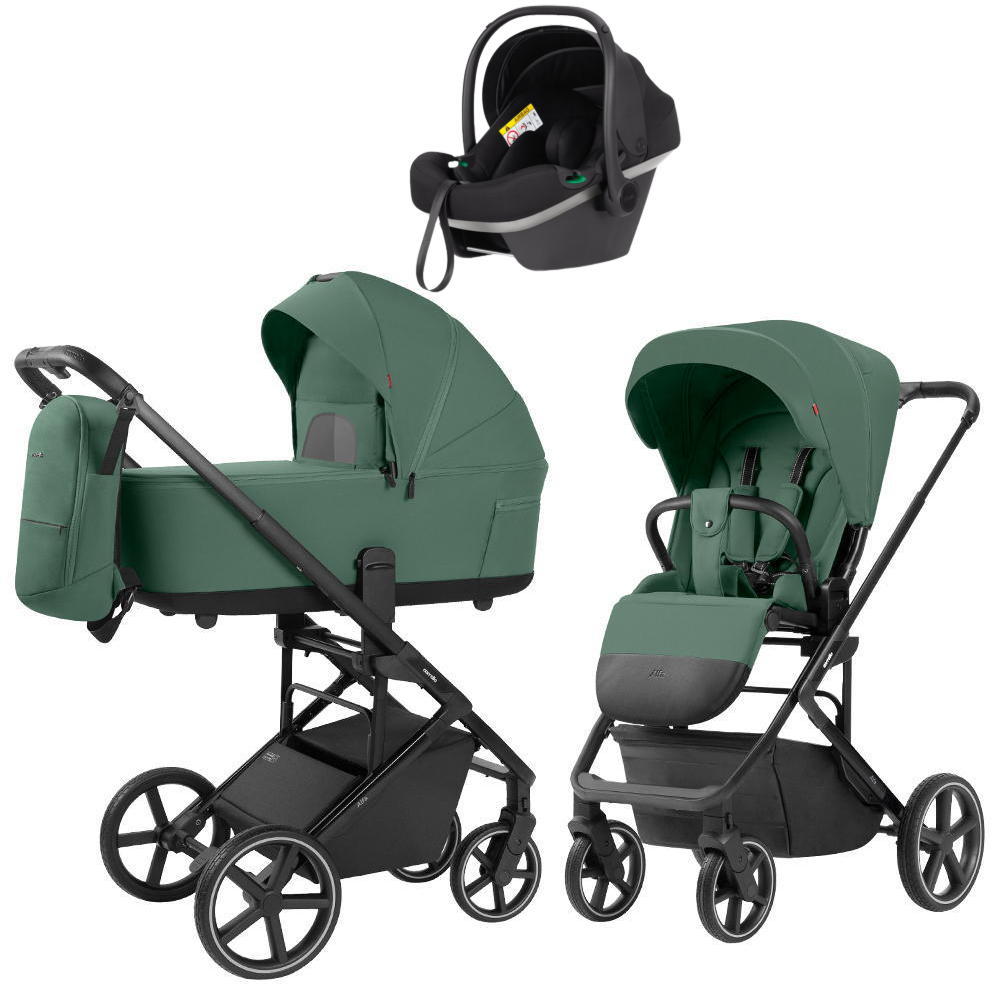 Коляска Carrello Alfa CRL-6522 2025 Nova DK791 Grey Line 3 в 1 Meadow Green