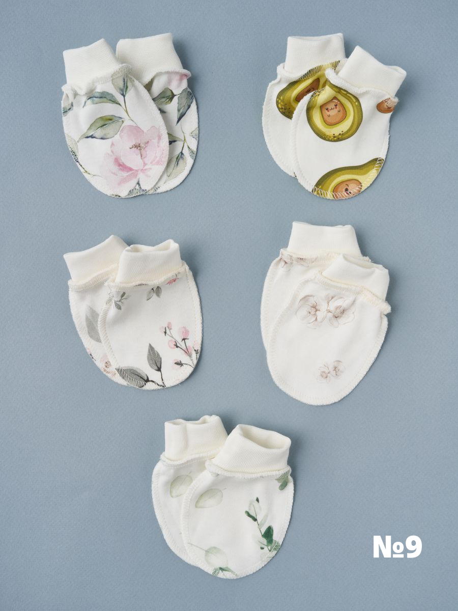 Антицарапки Little Star 5 пар 21-5 (ЧЗ-мз) №9, интерлок крем 62