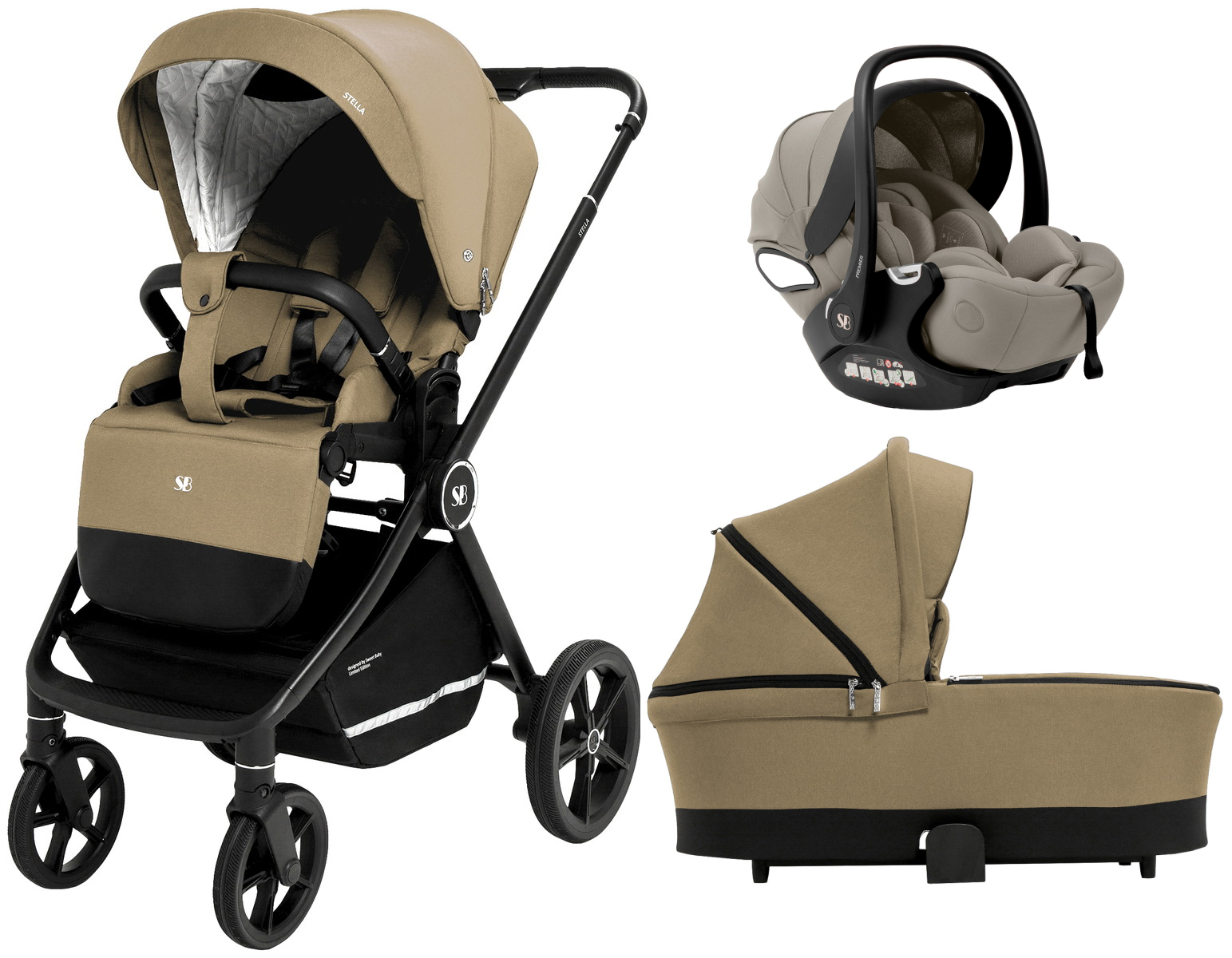Коляска 3 в 1 Sweet Baby Stella + автокресло Premier Begie Beige