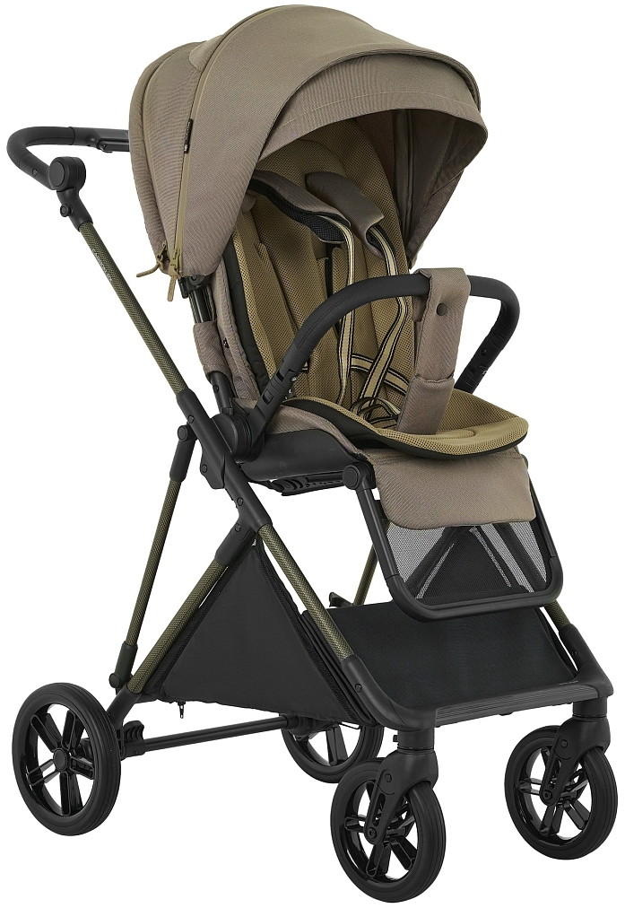 Детская прогулочная коляска Pituso Carbon RX Tuareg Beige/рама carbon gold