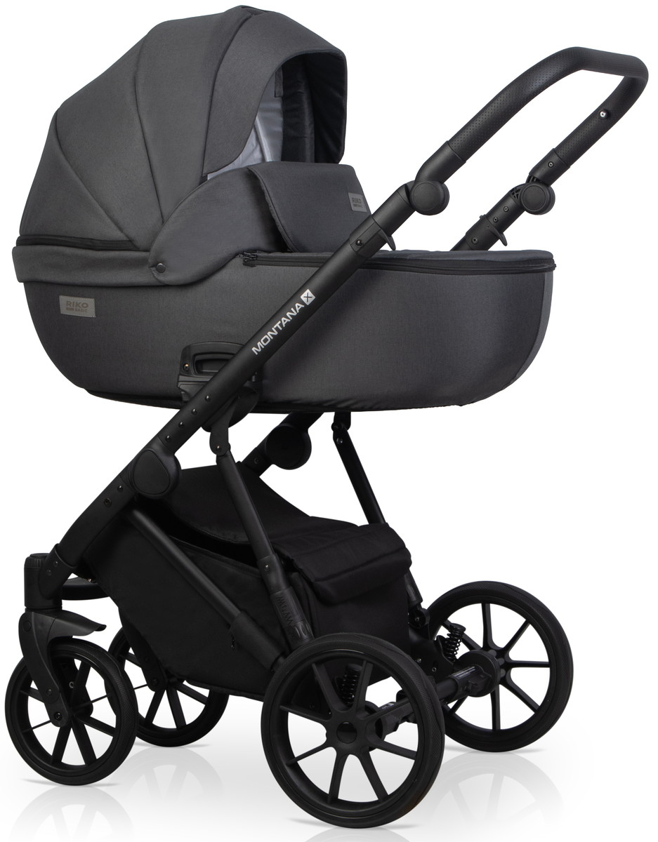 Детская коляска Riko Basic Montana X 2 в 1 53 Dark grey (т.серый)