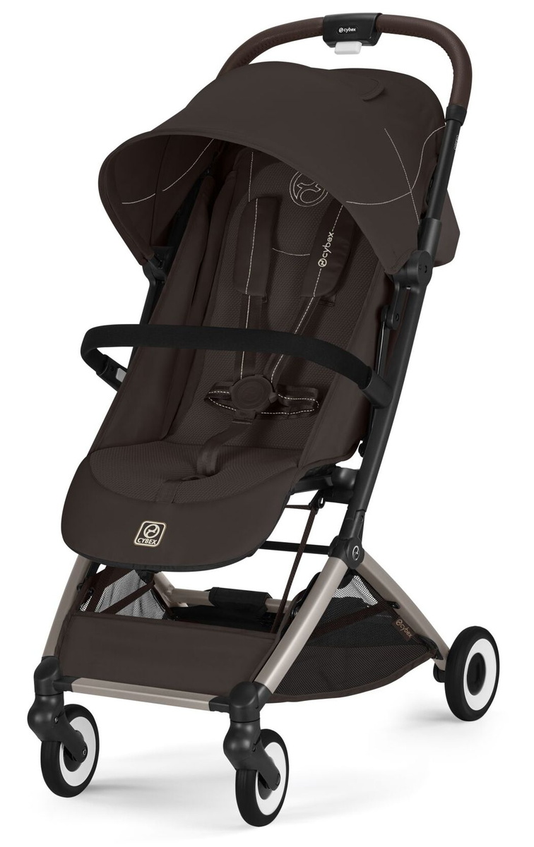 Прогулочная коляска Cybex Orfeo TPE 2026 Chocolate Brown с бампером и дождевиком