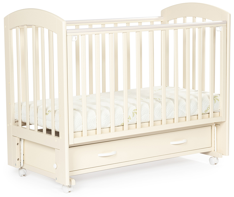 Детская кроватка Bebizaro Regency маятник универсальный с ящиком 02 VANILLA