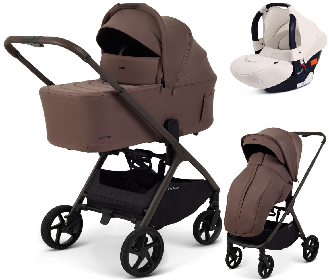 Детская коляска Rant Aventa 3 в 1 с автокреслом Cruise Beige Beige