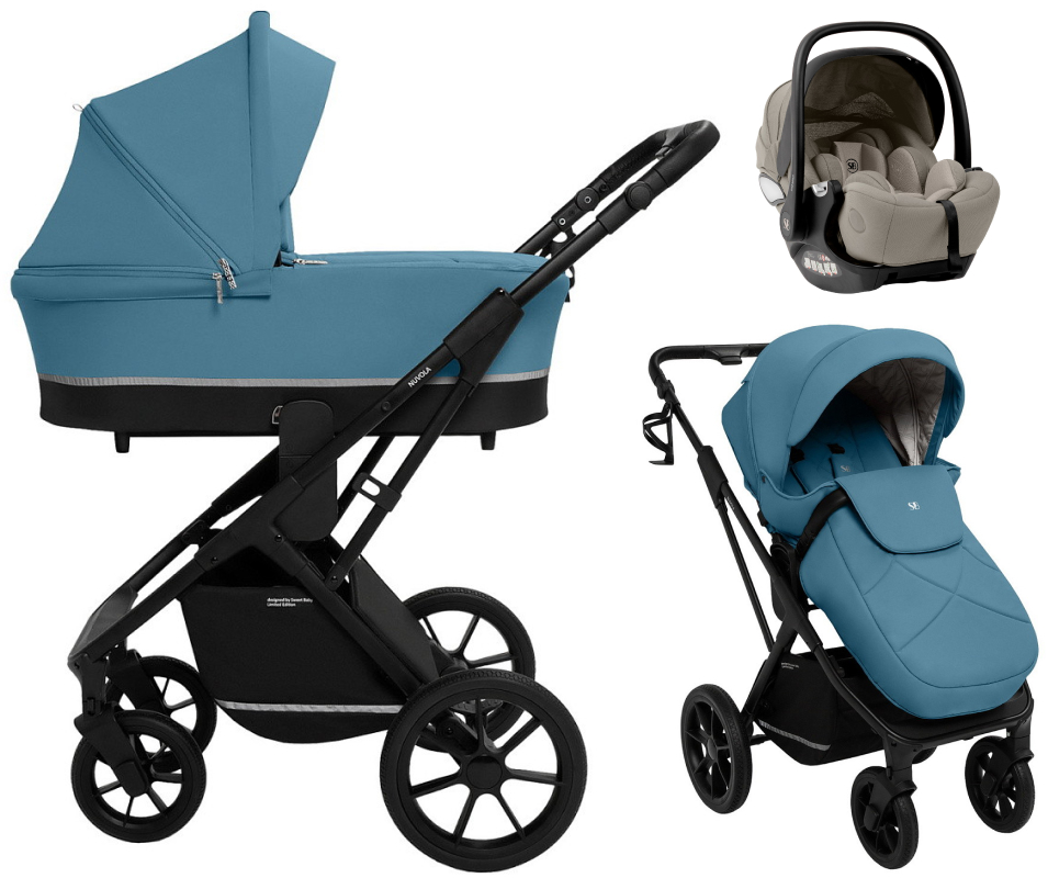 Коляска 3 в 1 Sweet Baby Nuvola + автокресло Premier Begie Ocean Green