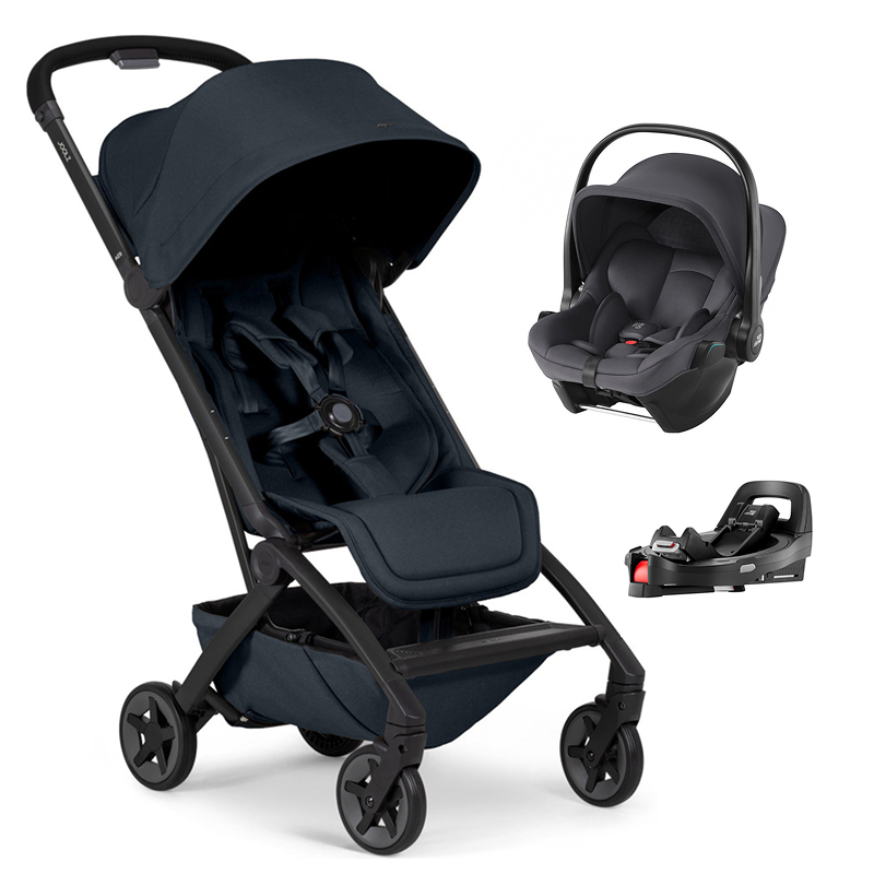 Прогулочная коляска Joolz Aer 2 и автокресло Baby-Safe Core Midnight Grey и база Vario Base 5Z Dark navy blue