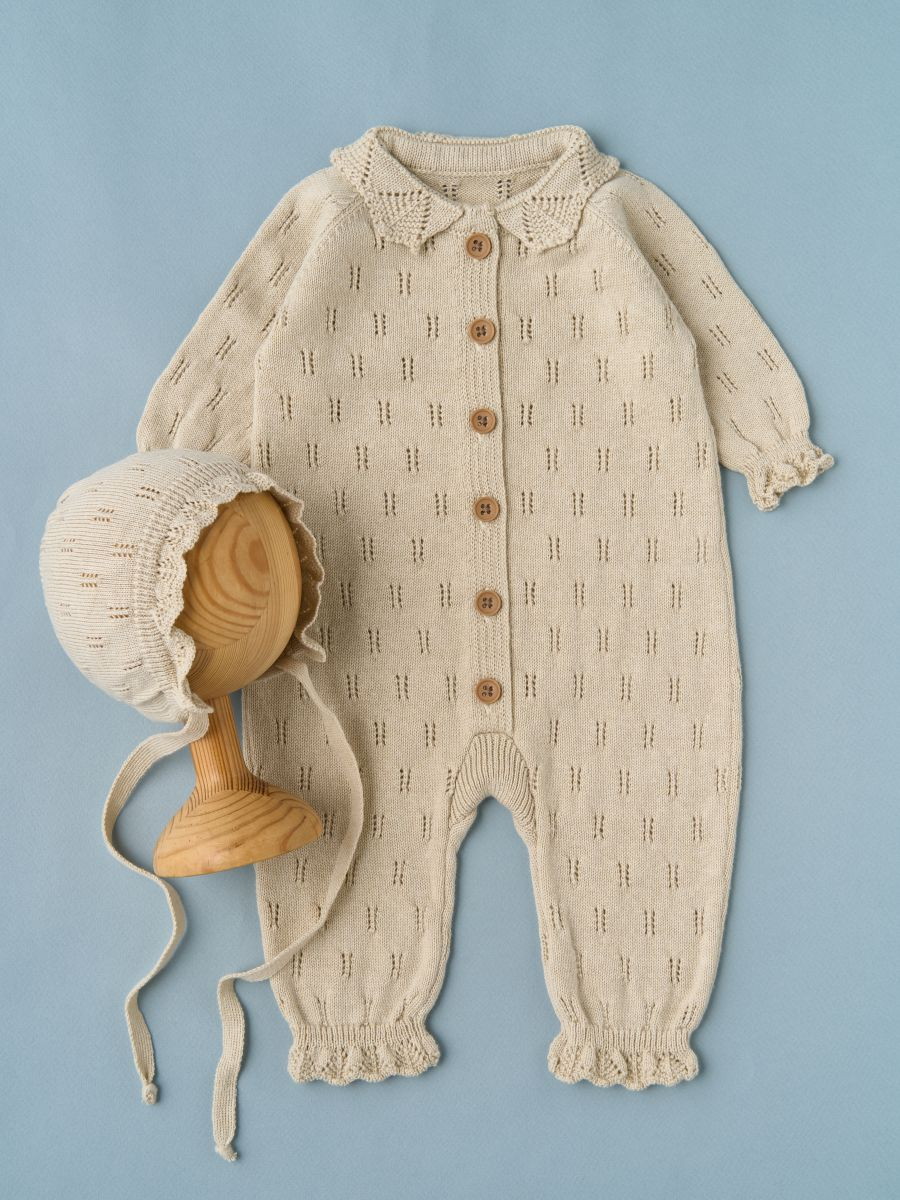 Комплект 2 пр. Little Star комбинезон чепчик 80375 экрю 62