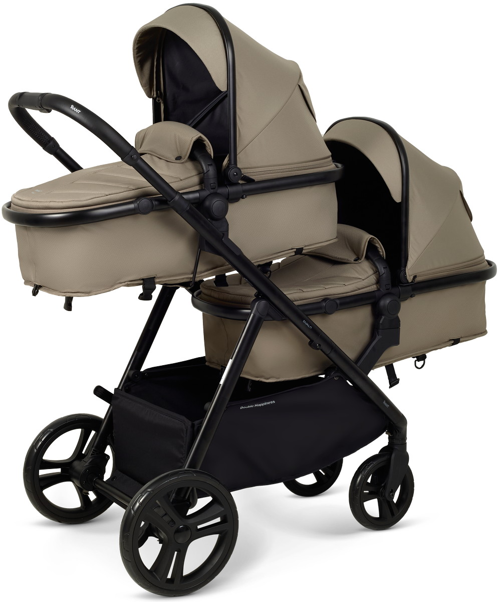 Детская коляска для двойни Rant Basic Dualo 2 в 1 RA168 Brown