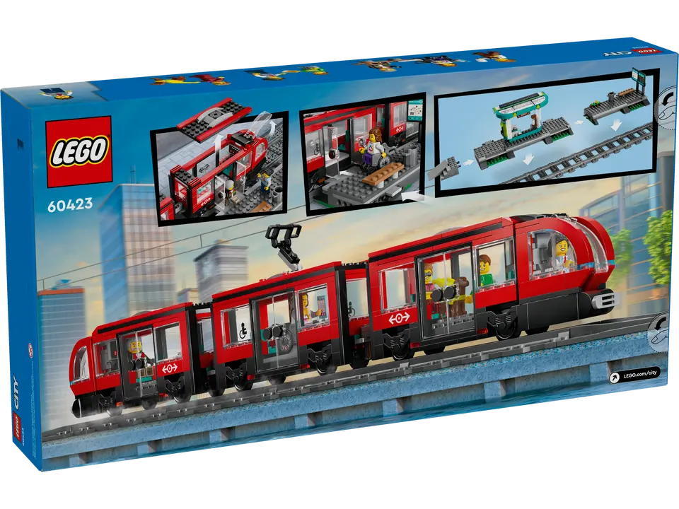 Конструктор LEGO Downtown Streetcar and Station Трамвайная станция (60423)