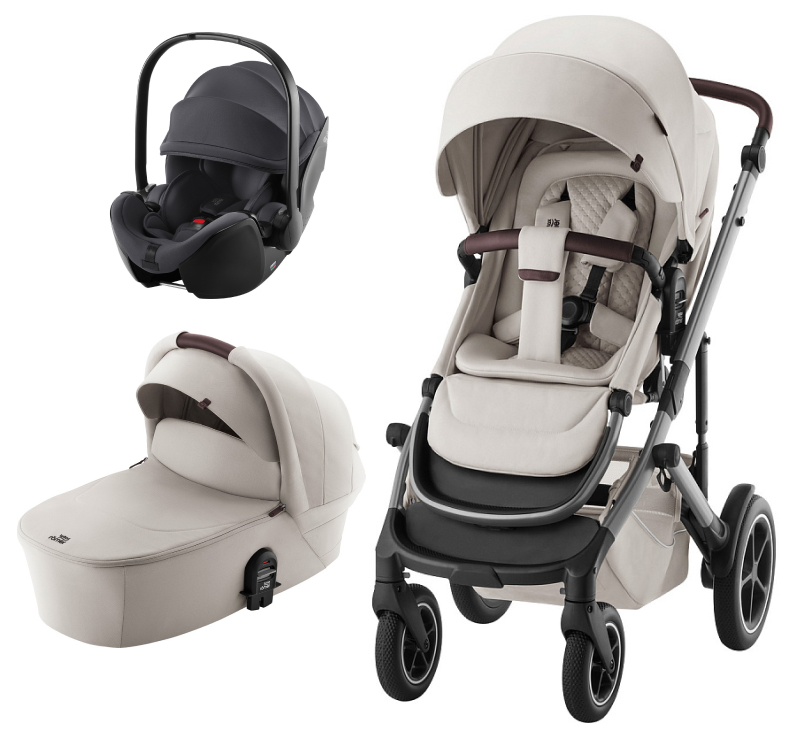 Коляска 3 в 1 Britax Roemer Smile 5Z LUX и автокресло Baby-Safe PRO Midnight Grey Soft Taupe