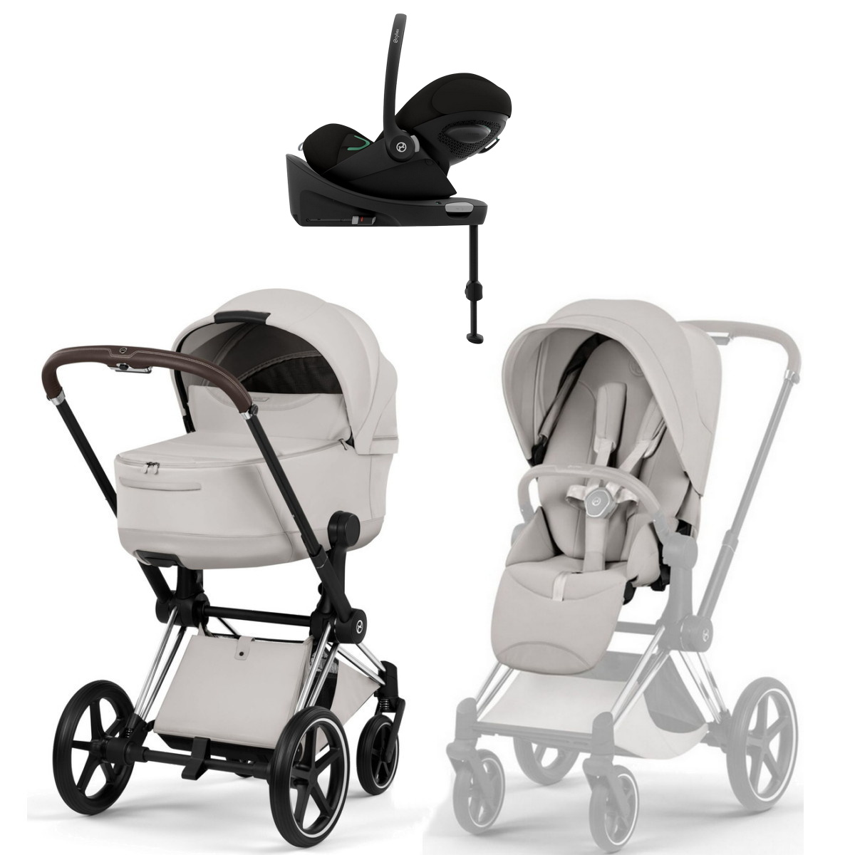 Коляска Cybex Priam V Chrome Style Cloud G3 Magic Black Base G3 4 в 1 City Grey