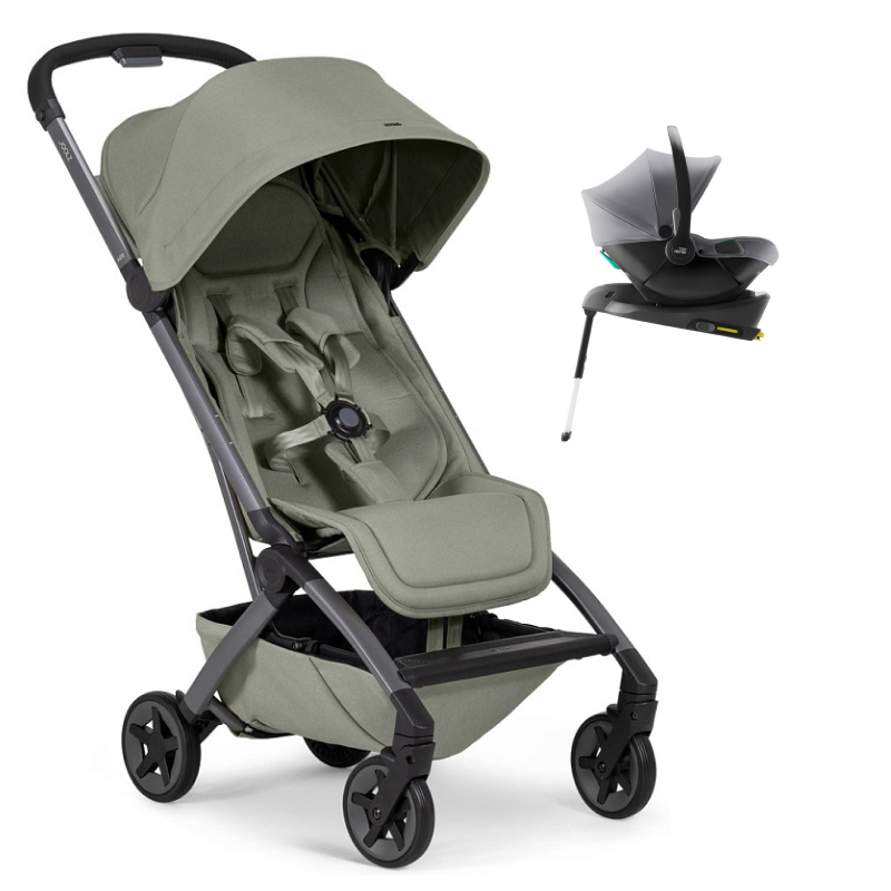 Прогулочная коляска Joolz Aer 2 и автокресло Baby-Safe Core Frost Grey и база Baby-Safe Core Sage green