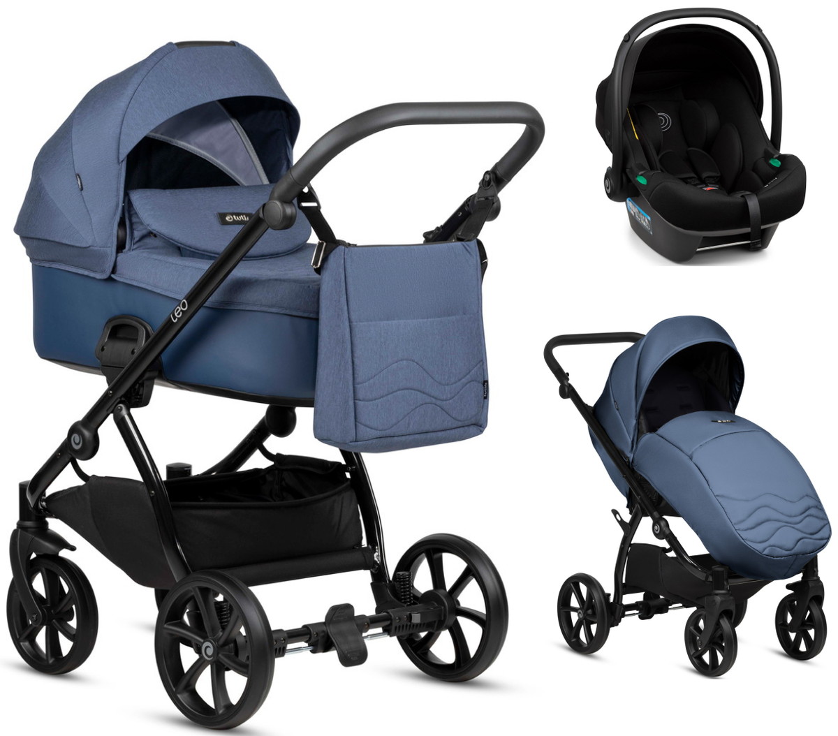 Детская коляска Tutis Leo Plus 3 в 1 1222286 Indigo