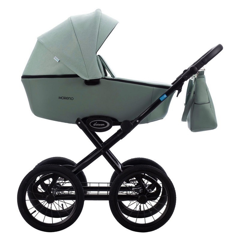 Детская коляска AroTeam Moreno SL 3 в 1 01 шалфей+шалфей кожа