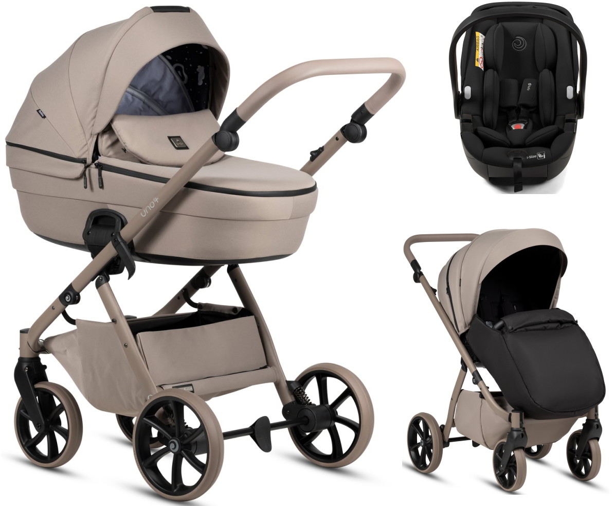 Детская коляска Tutis Uno 6 Plus Essential collection 3 в 1 с автокреслом Beno Black 1602172 Taupe