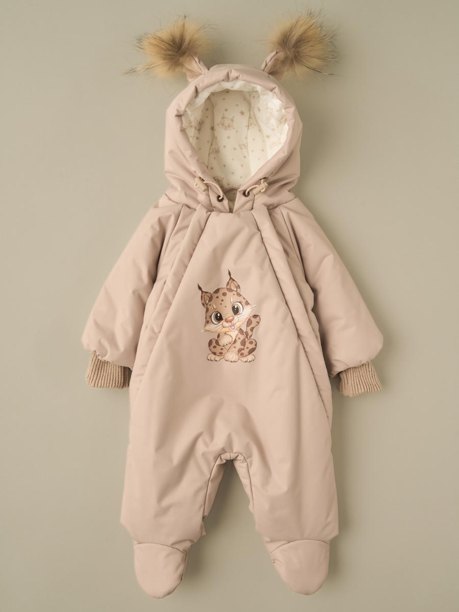Комбинезон демисезон Little Star Рысенок 35335 (ЧЗ-мз) бежевый, 230гр. 62