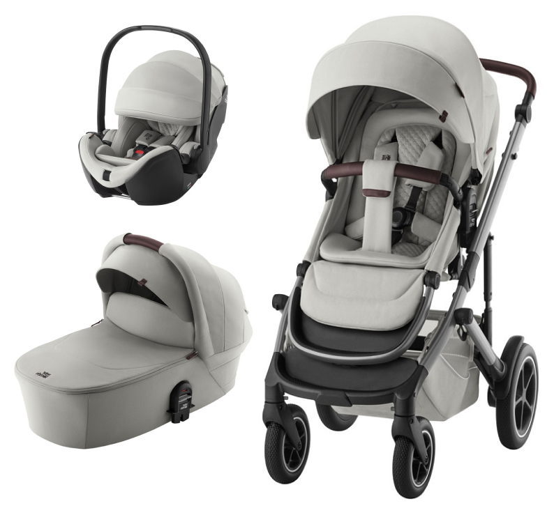 Коляска 3 в 1 Britax Roemer Smile 5Z LUX и автокресло Baby-Safe PRO LUX Linen Grey Linen Grey