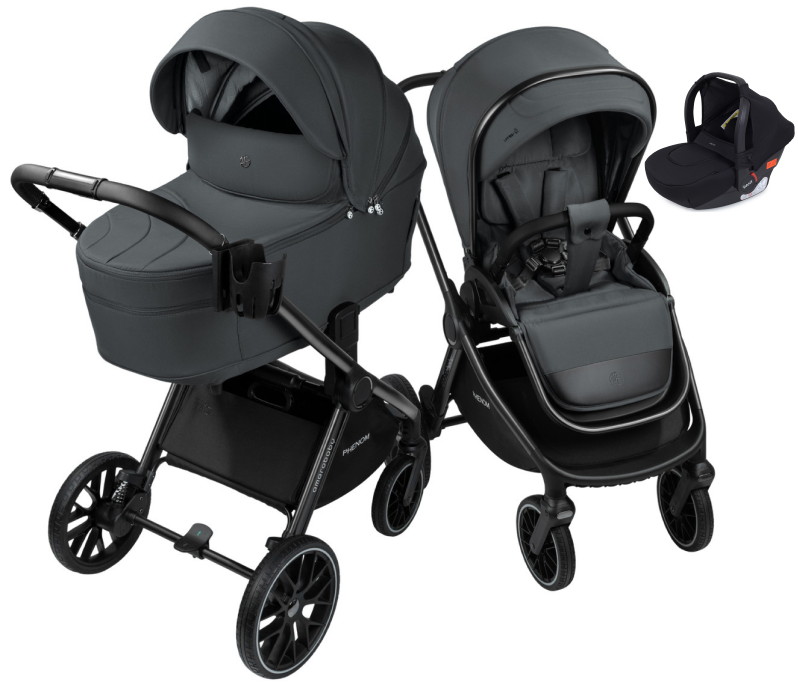 Детская коляска AmaroBaby Phenom 3 в 1 с автокреслом Rant Cruise Black графит