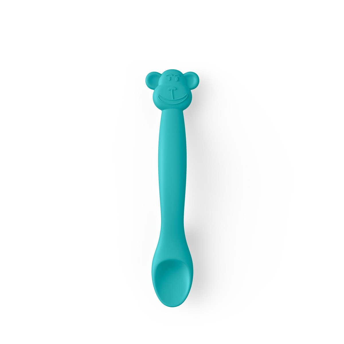 Ложка детская для кормления Suavinex силикон 401354 MONKEY GREEN S