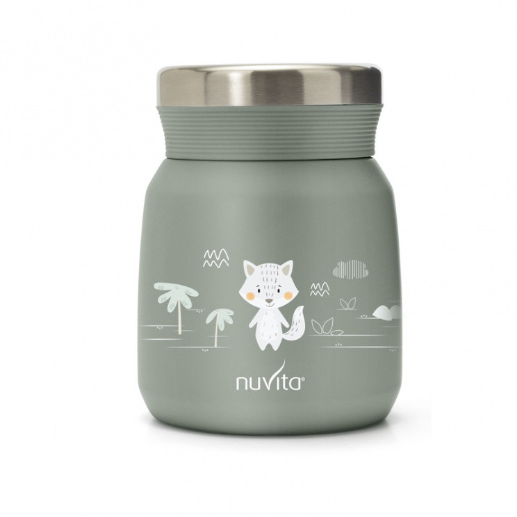 Детский термос Nuvita для еды и жидкости 4471, 300 мл серый