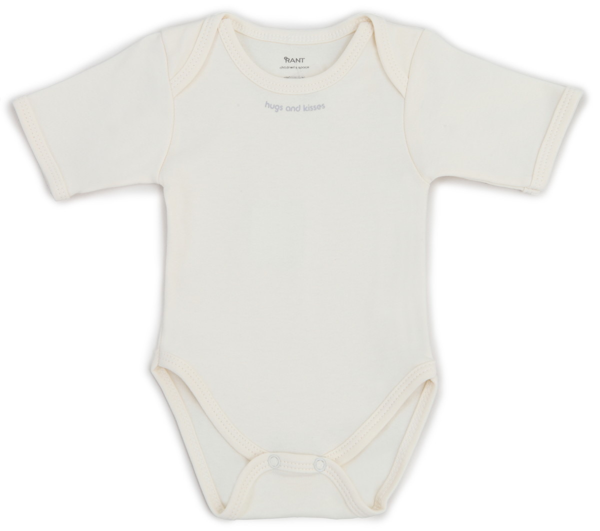 Боди Rant Hugs and Kisses с коротким рукавом Vanilla Beige 68