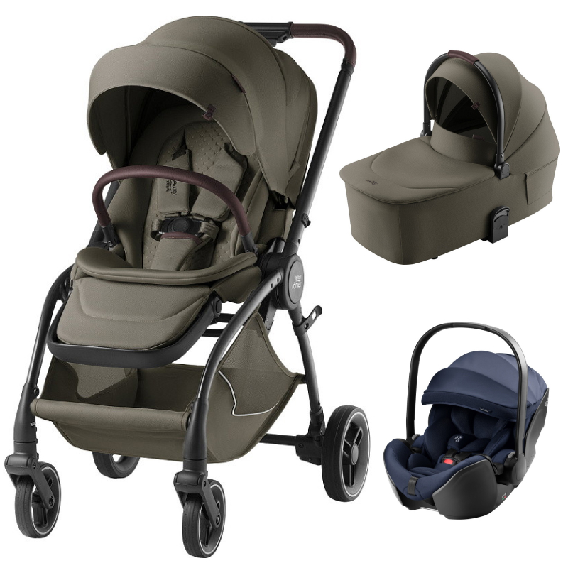 Коляска 3 в 1 Britax Roemer RIO LUX и автокресло Baby-Safe PRO Style Night Blue Urban olive