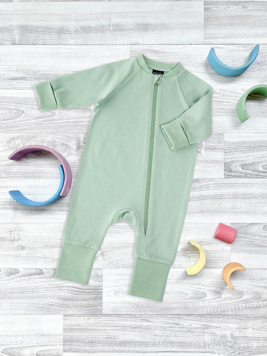 Комбинезон на манжетах Mjolk Sleep and Play Magic Mint с рукавом реглан 56