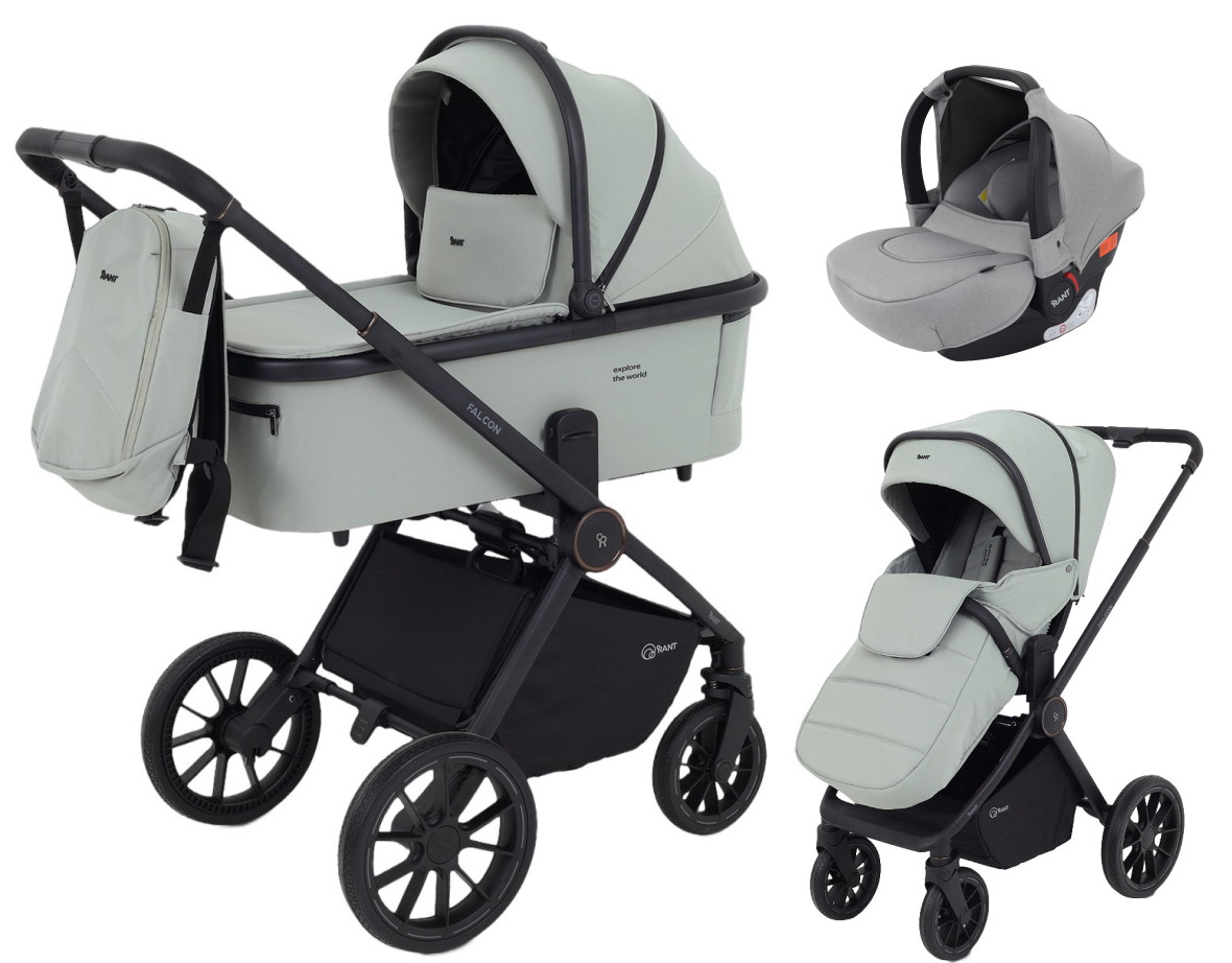 Детская коляска Rant Falcon Neo 3 в 1 с автокреслом Cruise Grey Sage