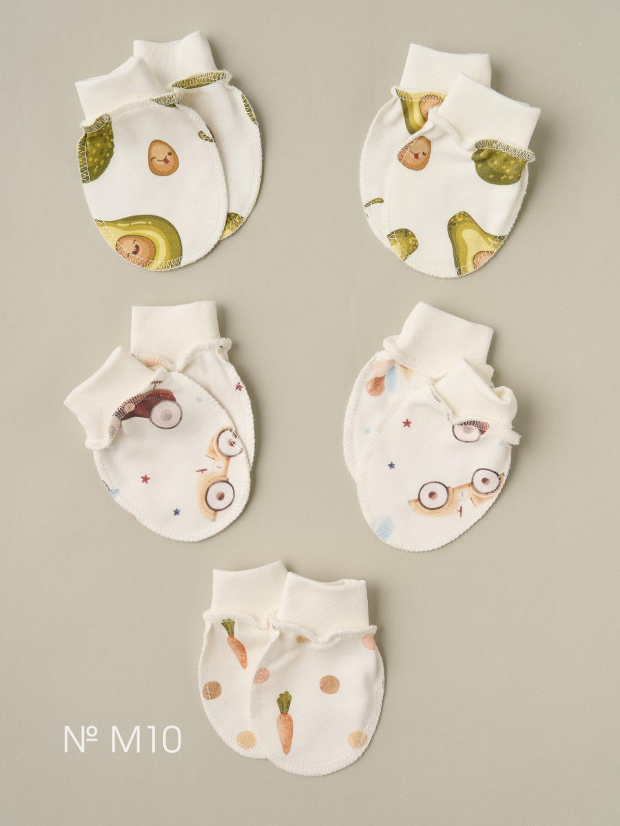 Антицарапки Little Star 5 пар 21-5 (ЧЗ-мз) №М10, интерлок крем 62