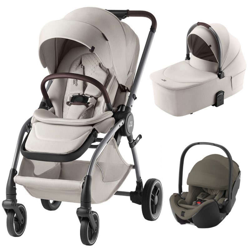 Коляска 3 в 1 Britax Roemer RIO LUX и автокресло Baby-Safe PRO LUX Urban Olive Soft Taupe
