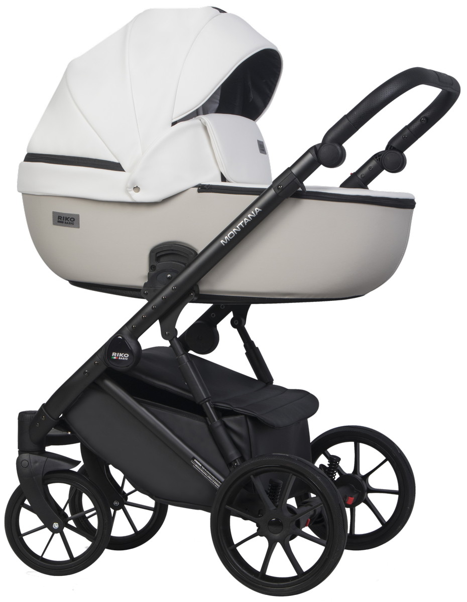Детская коляска Riko Basic Montana X Ecco 3 в 1 32 White-Light Silver (белый-св.серый)