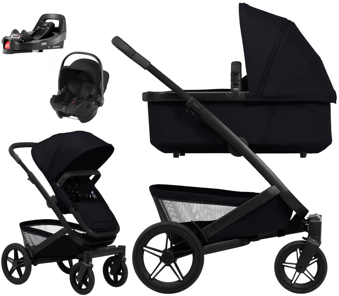 Детская коляска 4 в 1 Joolz Geo5 и автокресло Baby-Safe Core Space Black и база Vario Base 5Z без адаптеров Space Black