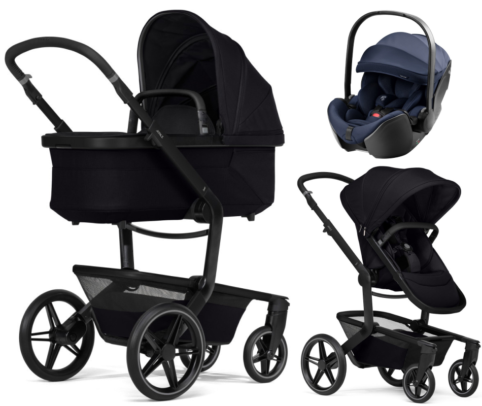 Детская коляска 3 в 1 Joolz Day 5 и автокресло Britax Roemer Baby-Safe Pro Style Night Blue без адаптеров Space Black