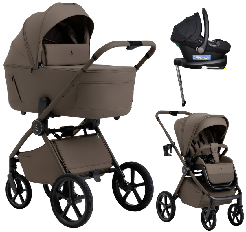 Коляска 4 в 1 Sweet Baby SBL Elegante Therma Colore + автокресло Elegante Plus с базой i-Size ISOFIX DK780 Beige