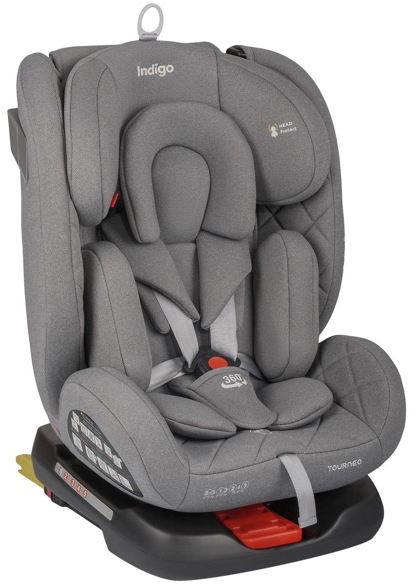 Автокресло Indigo Tourneo S Isofix серый