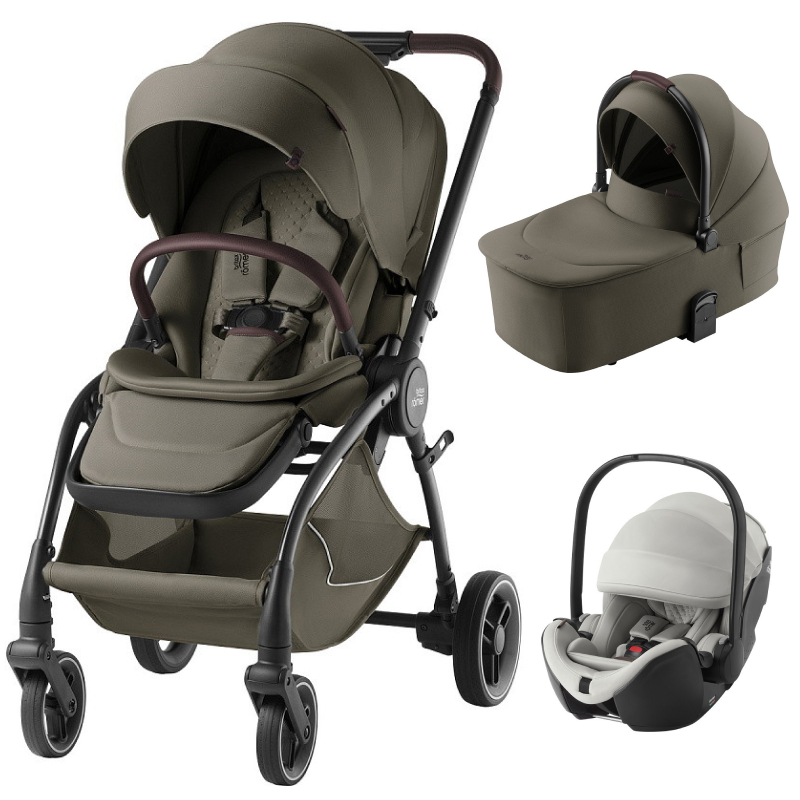 Коляска 3 в 1 Britax Roemer RIO LUX и автокресло Baby-Safe PRO LUX Linen Grey Urban olive