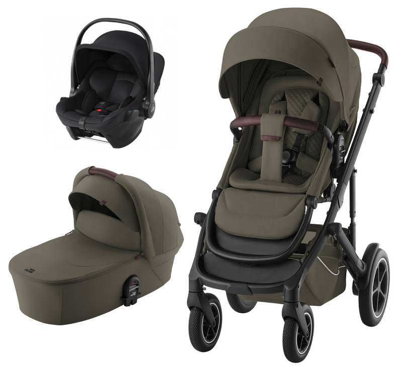 Коляска 3 в 1 Britax Roemer Smile 5Z LUX и автокресло Baby-Safe Core Space Black Urban Olive