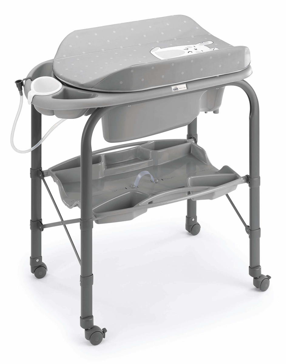 Пеленальный стол с ванночкой CAM Cambio 265 серый с кроликом