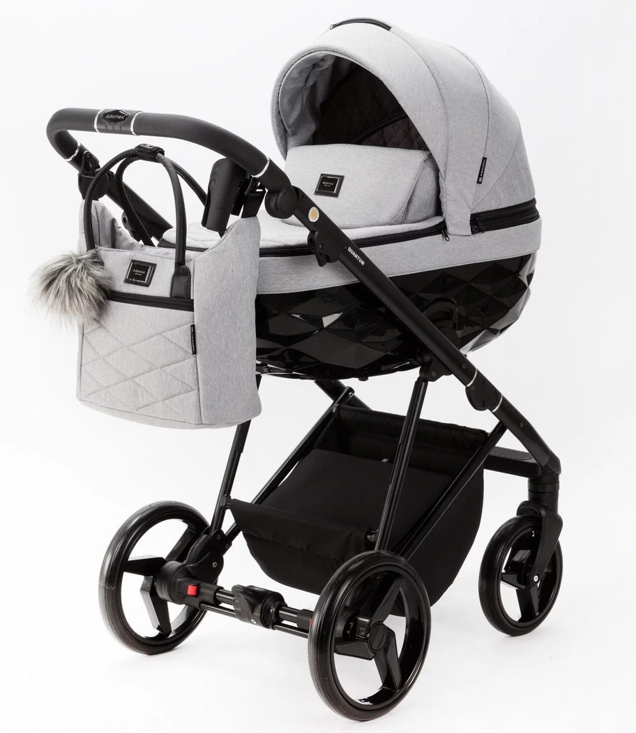 Детская коляска Adamex Quantum 3 в 1 Q-TK10 (СВ.СЕРЫЙ)
