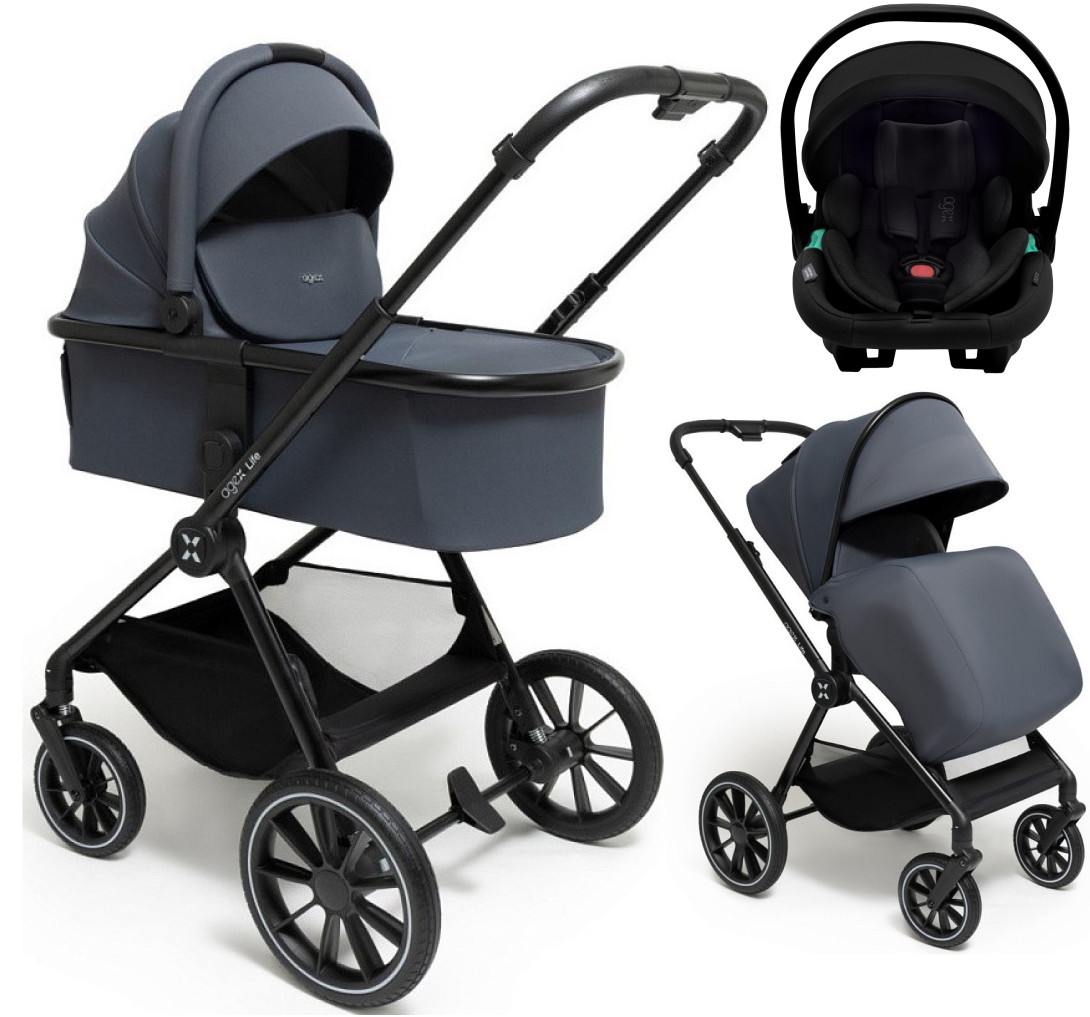 Коляска Agex Life 3 в 1 с автокреслом i-Team ATB526 Black ALG511 Grey (Серый)